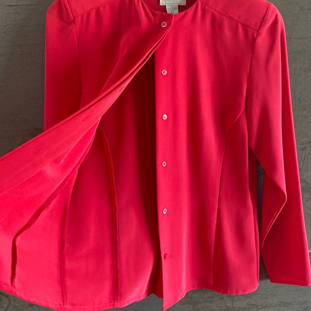 Claude Bennett Vtg Hidden Placket Button Down Blo… - image 3